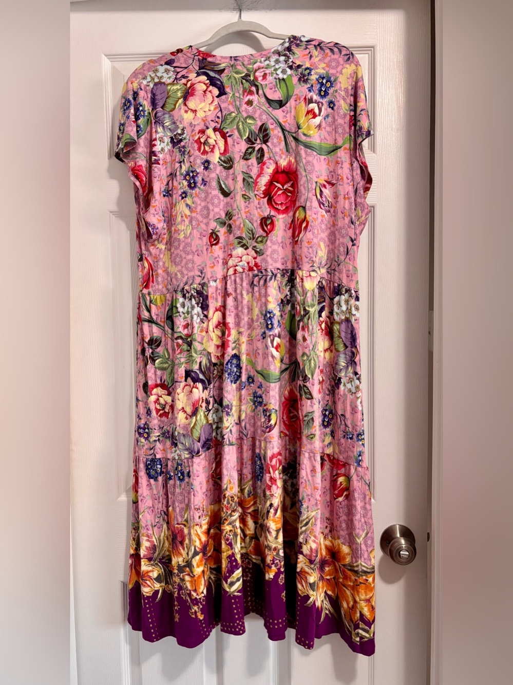 Johnny Was Topiary Tiered Tea Length Dress- NWOT Sz XL - Picture 4 of 4
